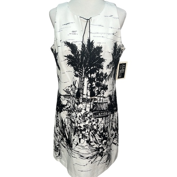 Julian Taylor Palm Tree Shift Dress - Picture 2 of 7
